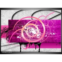 Foto canvas schilderij Modern | Roze, Paars, Grijs 