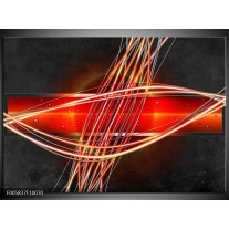 Foto canvas schilderij Modern | Rood, Oranje, Zwart 