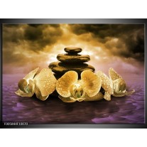 Foto canvas schilderij Spa | Goud, Paars 