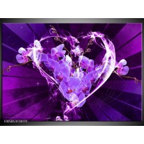 Foto canvas schilderij Orchidee | Paars, Roze 