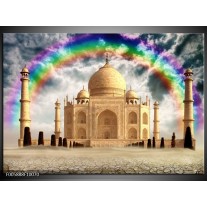 Glas schilderij Taj Mahal | Crème 