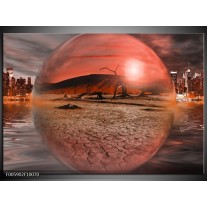 Foto canvas schilderij Art | Rood, Grijs 