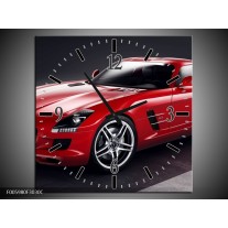 Wandklok op Canvas Mercedes | Kleur: Rood, Zwart | F005980C