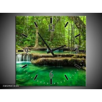 Wandklok op Canvas Natuur | Kleur: Groen | F005994C