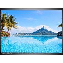 Foto canvas schilderij Vakantie | Blauw, Groen, Wit 