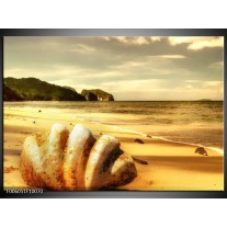 Foto canvas schilderij Zee | Goud, Geel 