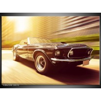 Foto canvas schilderij Mustang | Groen, Geel 