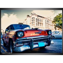 Foto canvas schilderij Oldtimer | Rood, Wit, Blauw 