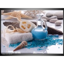 Foto canvas schilderij Spa | Blauw, Wit 