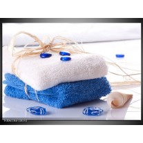 Foto canvas schilderij Spa | Blauw, Wit 