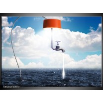 Foto canvas schilderij Modern | Rood, Grijs, Wit 