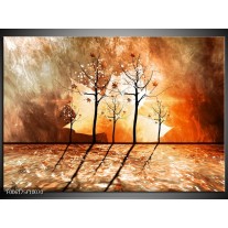 Foto canvas schilderij Abstract | Bruin, Oranje, Geel 