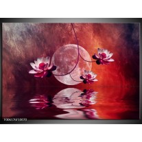 Foto canvas schilderij Modern | Rood, Paars, Roze 