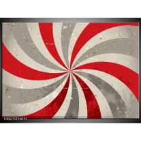 Foto canvas schilderij Abstract | Grijs, Rood 