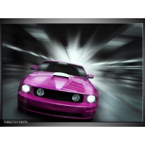 Foto canvas schilderij Mustang | Paars, Roze, Grijs 