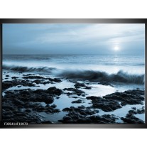 Canvas Schilderij Zee, Strand | Blauw