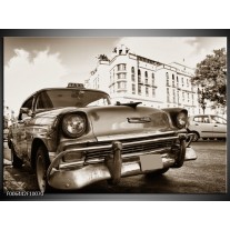 Canvas Schilderij Auto, Oldtimer | Sepia