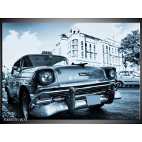 Canvas Schilderij Auto, Oldtimer | Blauw