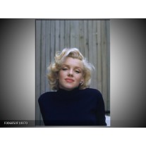 Canvas Schilderij Marilyn Monroe | Zwart, Crème, Grijs