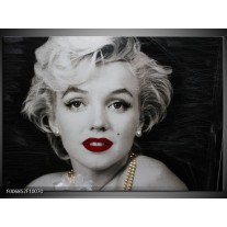 Canvas Schilderij Marilyn Monroe | Zwart, Wit, Grijs