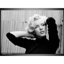 Canvas Schilderij Marilyn Monroe | Zwart, Wit, Grijs