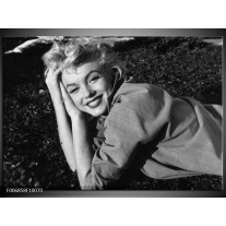 Canvas Schilderij Marilyn Monroe | Zwart, Grijs