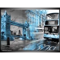 Canvas Schilderij Engeland, London | Grijs, Blauw, Zwart