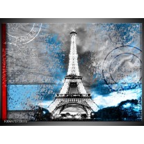 Canvas Schilderij Parijs, Eiffeltoren | Grijs, Blauw, Zwart