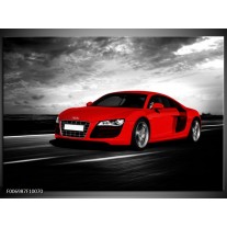 Canvas Schilderij Audi, Auto | Zwart, Grijs, Rood