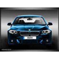 Canvas Schilderij Auto, BMW | Blauw, Zwart, Grijs