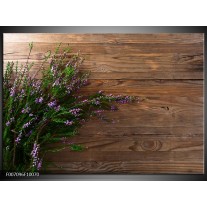 Canvas Schilderij Lavendel, Landelijk | Bruin, Paars, Groen