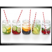 Glas Schilderij Keuken, Drinken | Wit, Rood, Groen