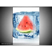 Glas Schilderij Fruit, Keuken | Rood, Grijs, Blauw