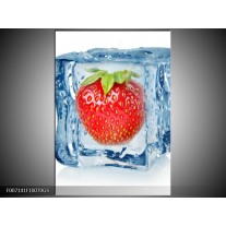 Glas Schilderij Fruit, Keuken | Rood, Blauw, Wit