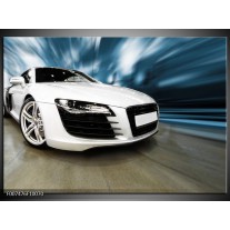 Canvas Schilderij Audi, Auto | Wit, Blauw