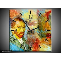 Wandklok Schilderij Van Gogh, Modern | Oranje, Geel, Bruin