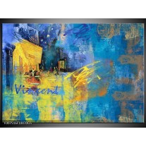 Glas Schilderij Van Gogh, Modern | Blauw, Geel