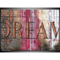 Canvas Schilderij Landelijk, Dream | Grijs, Roze
