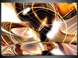 Foto canvas schilderij Abstract | Wit, Bruin, Wit