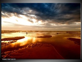 Foto canvas schilderij Strand | Grijs, Geel, Wit