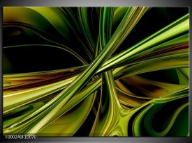 Glas schilderij Abstract | Groen, Zwart, Geel
