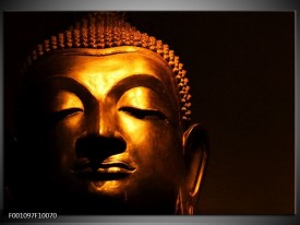Foto canvas schilderij Boeddha | Goud, Zwart