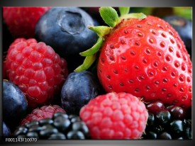 Foto canvas schilderij Fruit | Rood, Blauw