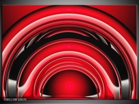 Foto canvas schilderij Abstract | Rood, Zwart, Wit