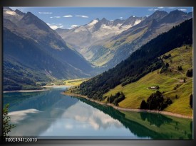 Foto canvas schilderij Natuur | Blauw, Groen, Wit