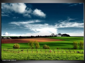 Foto canvas schilderij Natuur | Groen, Bruin, Blauw