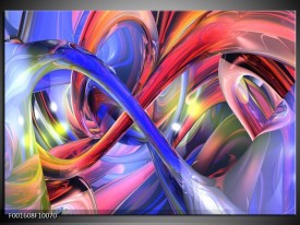 Foto canvas schilderij Abstract | Paars, Rood, Geel