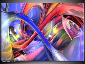 Glas schilderij Abstract | Paars, Rood, Geel