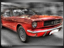 Foto canvas schilderij Mustang | Rood, Zwart