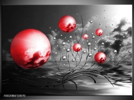 Foto canvas schilderij Ballen | Rood, Zwart, Grijs